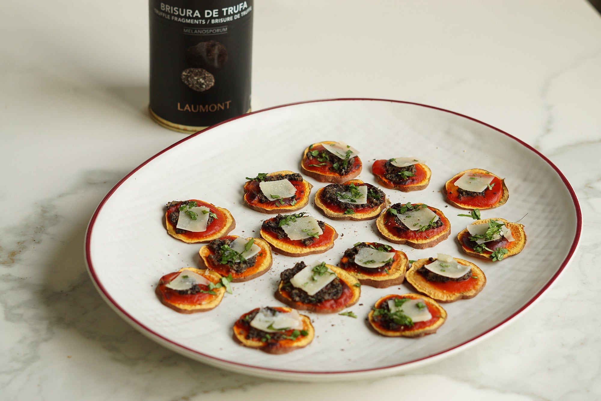 Sweet Potato Bites with Truffle and Grana Padano | Laumont recipes – LAUMONT UK