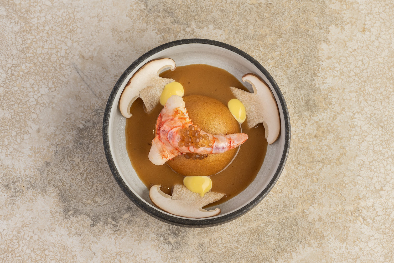 Shrimp and Boletus Fritter with Saffron Aioli