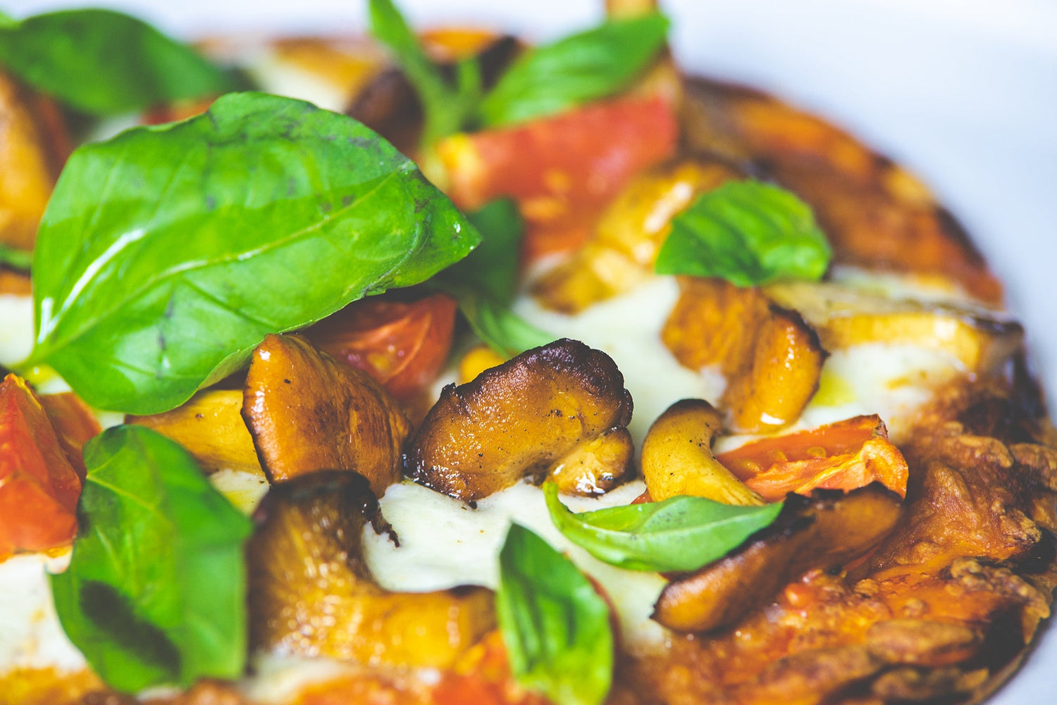 Margherita Pizza with Sautéed Chanterelles