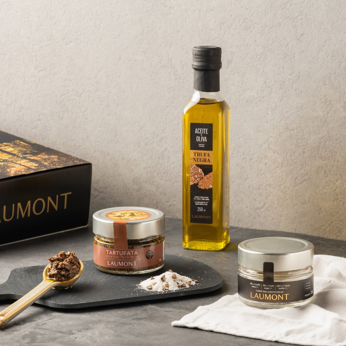 Truffled Gourmet Pack: Tartufata + Truffled Salt + Black Truffle Oil